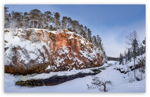 Frozen Kiutakongas in the Winter Snow, Finland UltraHD Wallpaper for UHD 16:9 ; HD 16:9 ; UltraWide 21:9 24:10 32:9 32:10 ; Widescreen 16:10 5:3 ; Fullscreen 4:3 5:4 3:2 ; Tablet 1:1 ; Dual 16:10 5:3 16:9 4:3 5:4 3:2 ;