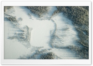 Frozen Lakes, Aerial View, Winter 4K UHD Wallpaper for Widescreen and UltraWide Desktop, UltraHD TV, Smartphone, Tablet