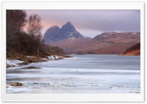 Frozen Mountain Lake Scenery Ultra HD Wallpaper for 4K UHD Widescreen desktop, tablet & smartphone
