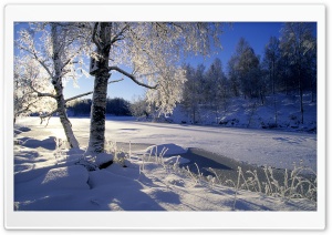 Frozen River, Winter Ultra HD Wallpaper for 4K UHD Widescreen desktop, tablet & smartphone
