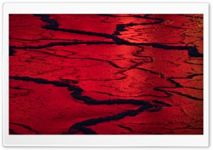 Frozen Water Red Sunset Ultra HD Wallpaper for 4K UHD Widescreen desktop, tablet & smartphone