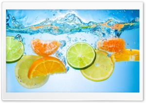 Fruits Water Splash Ultra HD Wallpaper for 4K UHD Widescreen desktop, tablet & smartphone