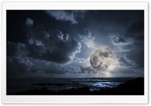 full moon 4K UHD Wallpaper for Widescreen and UltraWide Desktop, UltraHD TV, Smartphone, Tablet