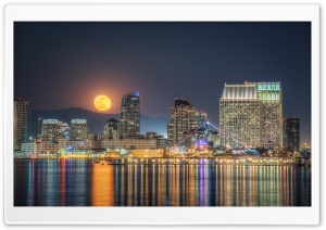 Full Moon Rising, San Diego Ultra HD Wallpaper for 4K UHD Widescreen desktop, tablet & smartphone