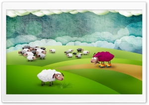 Funny Sheeps Ultra HD Wallpaper for 4K UHD Widescreen desktop, tablet & smartphone