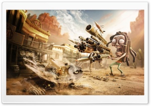 Funny Wild West Gunfighters Ultra HD Wallpaper for 4K UHD Widescreen desktop, tablet & smartphone