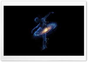 Galaxy Ballerina Art Ultra HD Wallpaper for 4K UHD Widescreen Desktop, Lockscreen, Screensaver, TV, Tablet, Smartphone