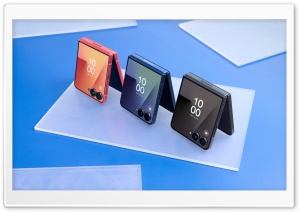 Galaxy Z Flip7 Foldable Smartphones 4K UHD Wallpaper for Widescreen and UltraWide Desktop, UltraHD TV, Smartphone, Tablet