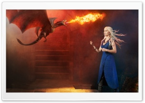 Game Of Thrones Daenerys Mother of Dragons Emilia Clarke Ultra HD Wallpaper for 4K UHD Widescreen desktop, tablet & smartphone
