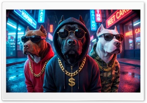 Gangsta Dogs Thug Life 4K UHD Wallpaper for Widescreen and UltraWide Desktop, UltraHD TV, Smartphone, Tablet