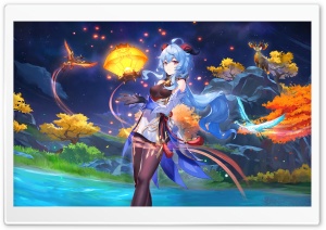 Ganyu, Genshin Impact Version 3 4K UHD Wallpaper for Widescreen and UltraWide Desktop, UltraHD TV, Smartphone, Tablet