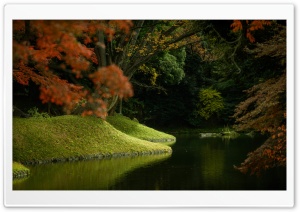 Garden Pond View 4K UHD Wallpaper for Widescreen and UltraWide Desktop, UltraHD TV, Smartphone, Tablet