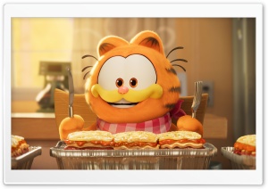 Garfield the Orange Tabby Cat Who Loves Lasagna Movie 2024 Ultra HD Wallpaper for 4K UHD Widescreen desktop, tablet & smartphone