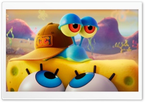 Gary the Snail, Spongebob, Funny 4K UHD Wallpaper for Widescreen and UltraWide Desktop, UltraHD TV, Smartphone, Tablet