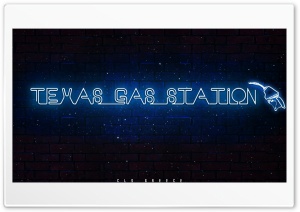 Gas Station Neon Text Ultra HD Wallpaper for 4K UHD Widescreen Desktop, Lockscreen, Screensaver, TV, Tablet, Smartphone