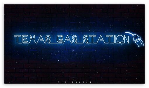 Gas Station Neon Text UltraHD Wallpaper for 8K UHD TV 16:9 Ultra High Definition 2160p 1440p 1080p 900p 720p ; Mobile 16:9 - 2160p 1440p 1080p 900p 720p ;