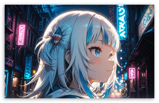 Gawr Gura Virtual YouTuber UltraHD Wallpaper for Widescreen 16:10 ;