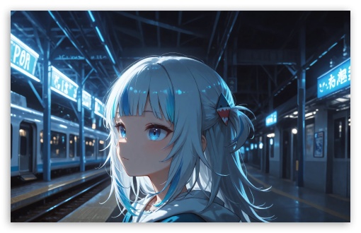 Gawr Gura Virtual YouTuber UltraHD Wallpaper for Widescreen 16:10 ;