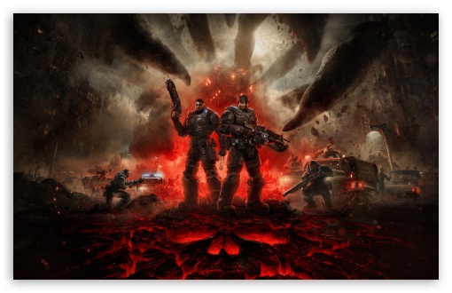 Gears of War E-Day Marcus and Dom UltraHD Wallpaper for UHD 16:9 ; HD 16:9 ; UltraWide 21:9 24:10 32:9 32:10 ; Widescreen 16:10 ; Tablet 1:1 ; Mobile 9:16 9:20 ; Dual 16:10 16:9 ;