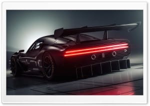 Genesis Magma GT3 Concept Racing Car Rear View 4K UHD Wallpaper for Widescreen and UltraWide Desktop, UltraHD TV, Smartphone, Tablet