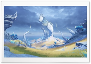 Genshin Impact Luna IV A Traveler on a Winter's Night, New Map 4K UHD Wallpaper for Widescreen and UltraWide Desktop, UltraHD TV, Smartphone, Tablet