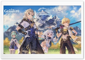 Genshin Impact Version 1.2 The Chalk Prince and the Dragon 4K UHD Wallpaper for Widescreen and UltraWide Desktop, UltraHD TV, Smartphone, Tablet