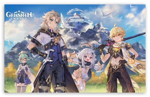 Genshin Impact Version 1.2 The Chalk Prince and the Dragon UltraHD Wallpaper for UHD 16:9 ; HD 16:9 ; UltraWide 21:9 24:10 32:9 ; Widescreen 16:10 5:3 ; Tablet 1:1 ; Dual 16:9 4:3 5:4 ;