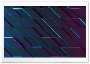 Geometric Rectangles with Neon Purple and Blue Lighting 4K UHD Wallpaper for Widescreen and UltraWide Desktop, UltraHD TV, Smartphone, Tablet