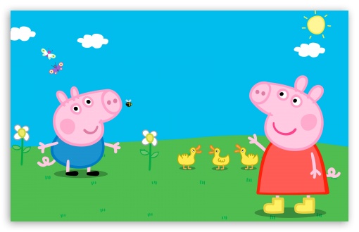 George Pig and Peppa Pig Ultra HD Desktop Background Wallpaper for