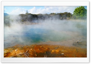 Geothermal Hot Springs, Rotorua, New Zealand Ultra HD Wallpaper for 4K UHD Widescreen desktop, tablet & smartphone
