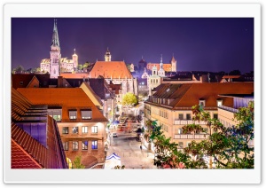 Germany Nuremberg Night Ultra HD Wallpaper for 4K UHD Widescreen desktop, tablet & smartphone