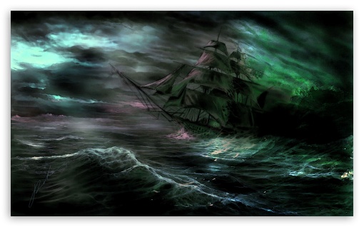 ghost ship UltraHD Wallpaper for Widescreen 5:3 ;