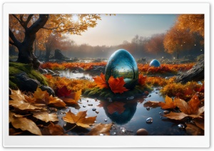 Giant Eggs, Landscape, Autumn Ultra HD Wallpaper for 4K UHD Widescreen Desktop, Lockscreen, Screensaver, TV, Tablet, Smartphone