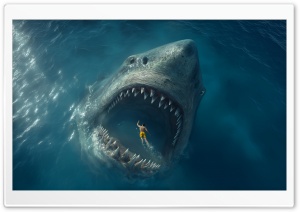 Giant Shark 4K UHD Wallpaper for Widescreen and UltraWide Desktop, UltraHD TV, Smartphone, Tablet