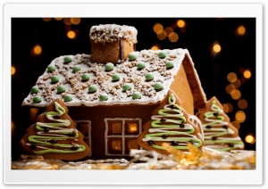 Gingerbread House Ultra HD Wallpaper for 4K UHD Widescreen desktop, tablet & smartphone