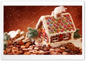 Gingerbread House And Cookies Ultra HD Wallpaper for 4K UHD Widescreen desktop, tablet & smartphone