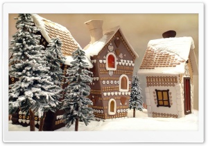 Gingerbread Houses Ultra HD Wallpaper for 4K UHD Widescreen desktop, tablet & smartphone