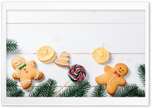 Gingerbread Men Decorations Ultra HD Wallpaper for 4K UHD Widescreen desktop, tablet & smartphone