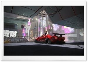 Girl Admiring Cyberpunk City From Supercar 4K UHD Wallpaper for Widescreen and UltraWide Desktop, UltraHD TV, Smartphone, Tablet