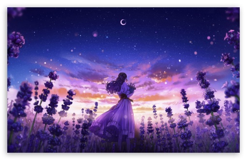 Girl Among the Purple Blossoms UltraHD Wallpaper for UHD 16:9 ; HD 16:9 ; UltraWide 21:9 24:10 32:9 32:10 ; Widescreen 16:10 5:3 ; Fullscreen 4:3 5:4 3:2 ; Tablet 1:1 ; Mobile 9:16 9:19.5 9:20 10:16 2:3 3:5 3:4 ; Dual 16:10 5:3 16:9 4:3 5:4 3:2 ;