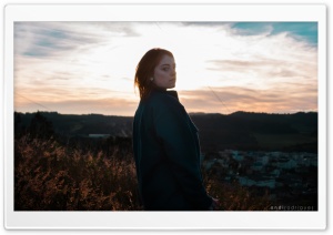 Girl at the Sunset Ultra HD Wallpaper for 4K UHD Widescreen desktop, tablet & smartphone