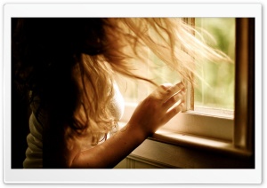 Girl by the Window Ultra HD Wallpaper for 4K UHD Widescreen desktop, tablet & smartphone