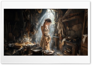 girl drawing 4K UHD Wallpaper for Widescreen and UltraWide Desktop, UltraHD TV, Smartphone, Tablet
