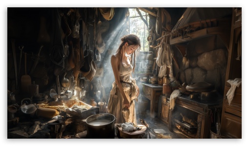 girl drawing UltraHD Wallpaper for HD 16:9 ;