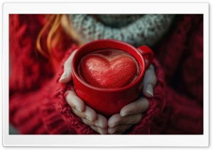 Girl Hands Holding a Mug of Hot Beverage Ultra HD Wallpaper for 4K UHD Widescreen Desktop, Lockscreen, Screensaver, TV, Tablet, Smartphone