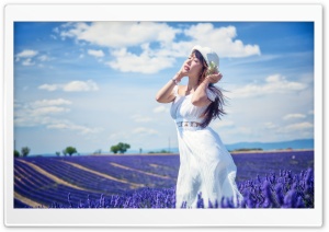 Girl In Lavanda Field Ultra HD Wallpaper for 4K UHD Widescreen desktop, tablet & smartphone