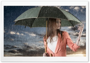 Girl In The Rain Ultra HD Wallpaper for 4K UHD Widescreen desktop, tablet & smartphone