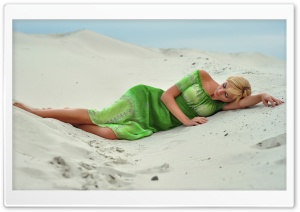 Girl In The Sand Ultra HD Wallpaper for 4K UHD Widescreen desktop, tablet & smartphone
