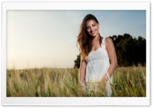 Girl In Wheat Field Ultra HD Wallpaper for 4K UHD Widescreen desktop, tablet & smartphone