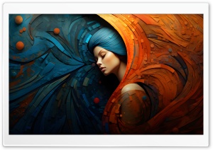 Girl Merging Artwork Ultra HD Wallpaper for 4K UHD Widescreen desktop, tablet & smartphone